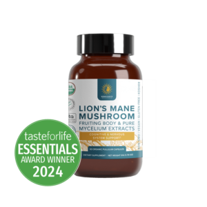 Award Winning Lion's Mane Certified Organic Mushroom Extract Capsules